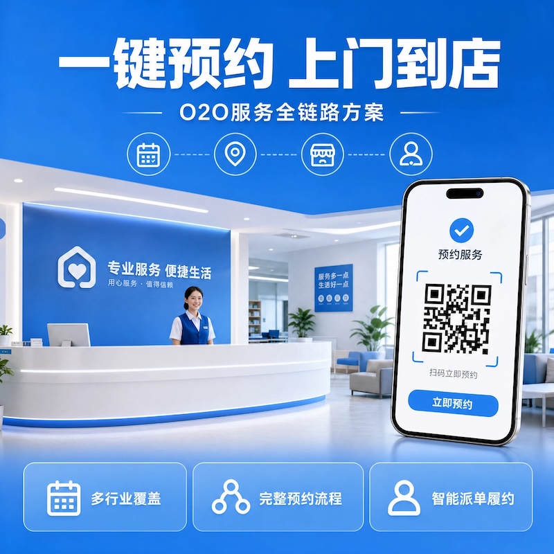 O2O预约服务 &middot; 家政保洁、家电维修、美容美发、教育培训、摄影写真...